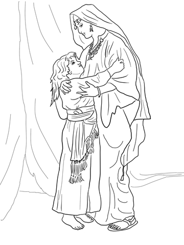 Hannah And Samuel Coloring Page